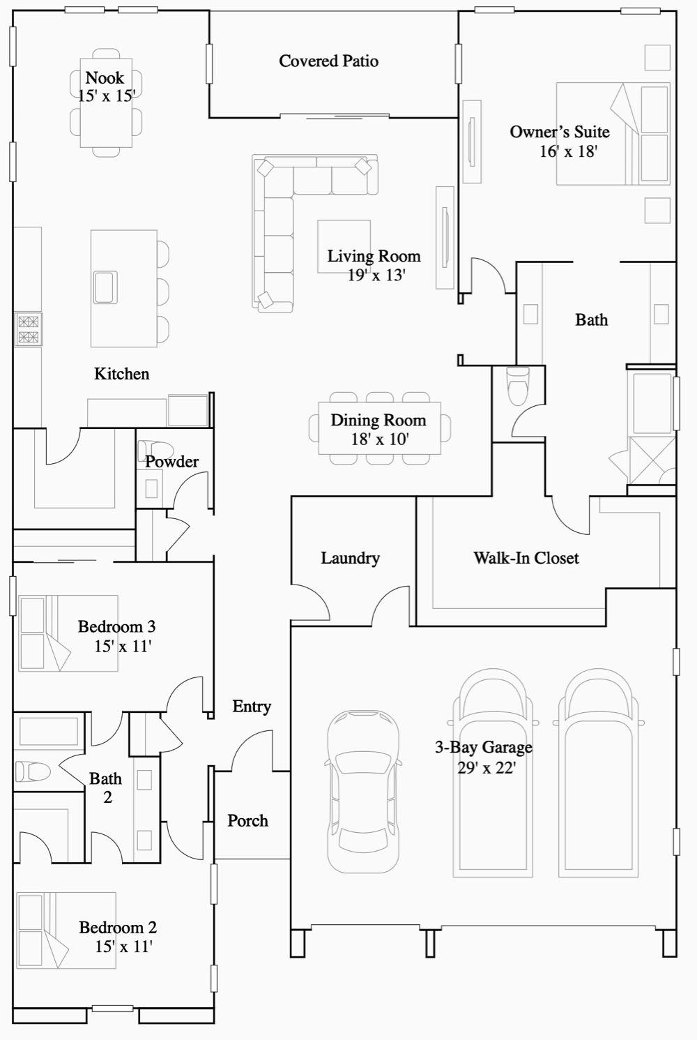 Hills - Antoinette - Floorplan